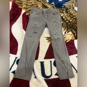 Free People Herringbone Gray Pants